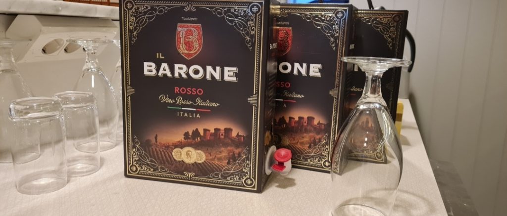 Barone rosso rött lådvin